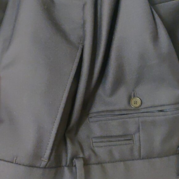 Kooples solid navy suit slim skinny fit 36x30 US 46EU 100% wool working cuffs - Picture 9 of 13